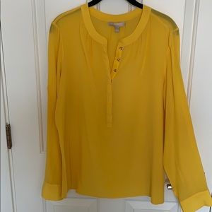 Banana Republic Yellow Silk Blouse